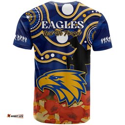eagles football anzac 2023 t shirt west coast indigenous mix poppy camouflage