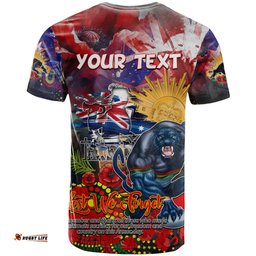 personalised australia rugby panthers anzac t shirt penrith scratch style dt02
