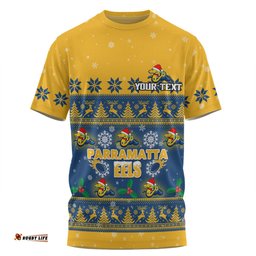 Amazing Aussie Parramatta Eels Christmas Custom T-shirt - Special Ugly Christmas T-shirt
