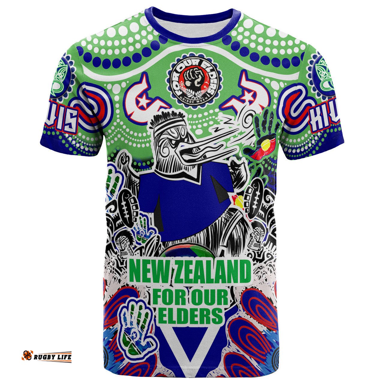 Amazing Aussie New Zealand Warriors Naidoc T-shirt - Custom New Zealand Warriors Kiwis Naidoc Week For Our Elders T-shirt