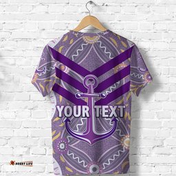 custom personalised fremantle dockers t shirt freo indigenous vibes white