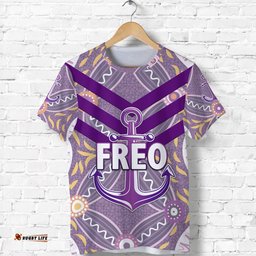 custom personalised fremantle dockers t shirt freo indigenous vibes white