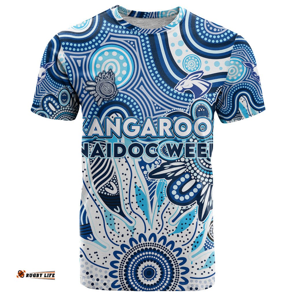 personalised kangaroos naidoc week 2024 t shirt aussie aboriginal art dt02