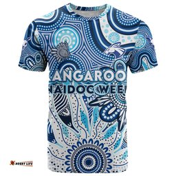 personalised kangaroos naidoc week 2024 t shirt aussie aboriginal art dt02