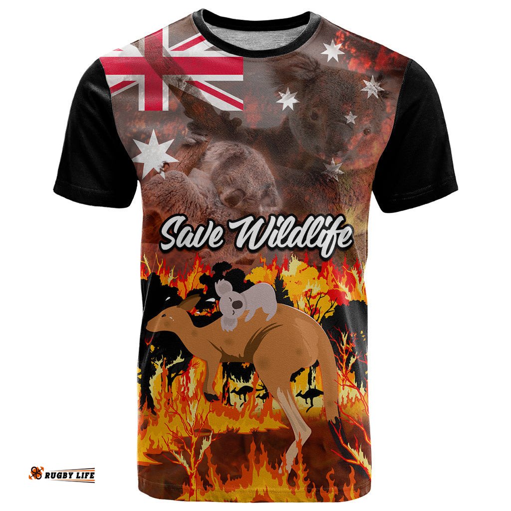 personalised save wildlife australia t shirt bushfire awareness