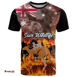 personalised save wildlife australia t shirt bushfire awareness