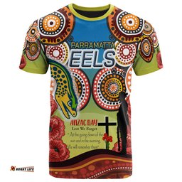 eels rugby aboriginal t shirt anzac day let we forgot poppy flower patterns t shirt 0Amazing Aussie