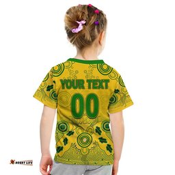 custom personalised and number australia soccer socceroos t shirt aboriginal style