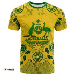 custom personalised and number australia soccer socceroos t shirt aboriginal style