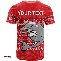 custom personalised dolphins rugby t shirt indigenous merry christmas