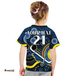 custom personalised cowboys rugby t shirt aboriginal dots version