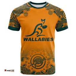 custom personalised and number australia rugby wallabies t shirt replica jersey no.1