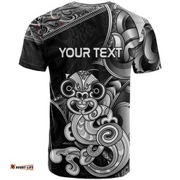personalised new zealand potae pango cricket t shirt special maori hei tiki tribal tattoo