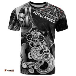 personalised new zealand potae pango cricket t shirt special maori hei tiki tribal tattoo