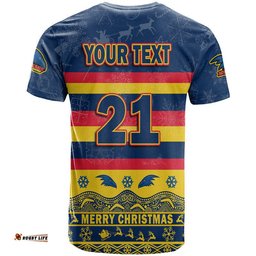 custom personalised and number adelaide crows unique winter season t shirt adelaide merry christmas