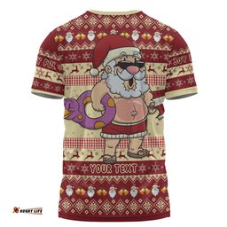 Amazing Aussie Australia Christmas Custom T-shirt - Aussie Christmas Santa Summer Vibes T-shirt