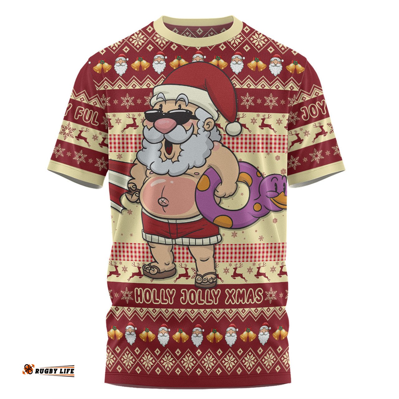 Amazing Aussie Australia Christmas Custom T-shirt - Aussie Christmas Santa Summer Vibes T-shirt