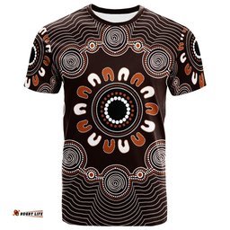 t shirt aboriginal circle dot panting art