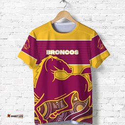 custom personalised brisbane t shirt broncos indigenous aboriginal sport style
