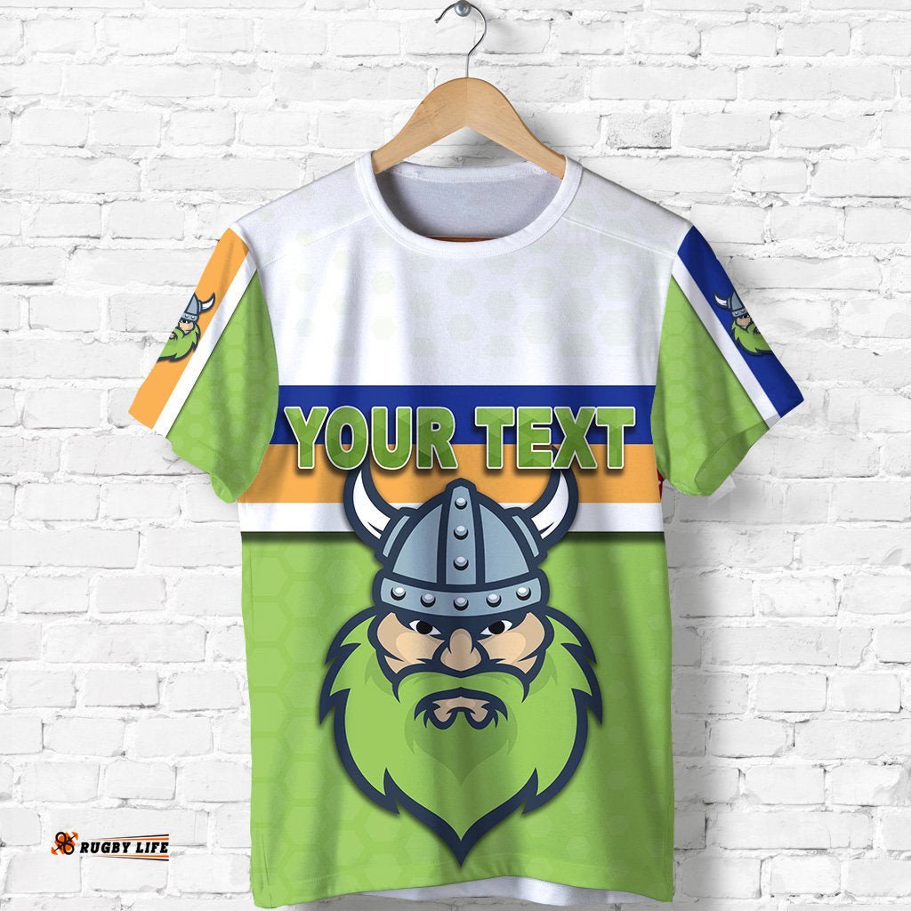custom personalised canberra t shirt raiders viking