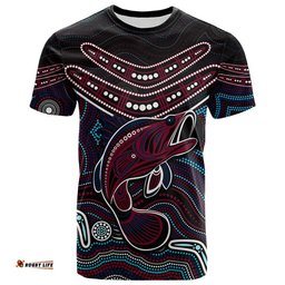 custom personalised fishing aboriginal t shirt no.4