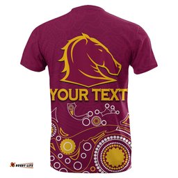 custom personalised brisbane broncos t shirt aboriginal symbol