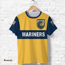 custom personalised central coast mariners t shirt soccer club original style gold