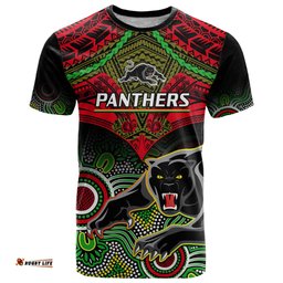 panthers rugby t shirt penrith 1966 aboriginal mix polynesian pattern