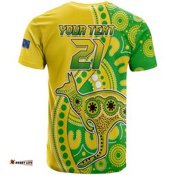 custom personalised australia soccer world cup t shirt socceroos aboriginal
