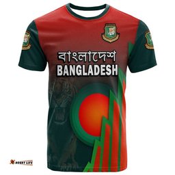 custom personalised bangladesh bangla tigers cricket t shirt tigers and bangladesh flag
