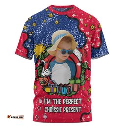 Amazing Aussie Australia Christmas Custom T-shirt - I'm the Perfect Present Blue T-shirt