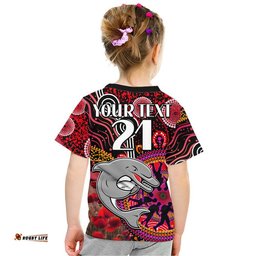 custom personalised dolphins rugby anzac t shirt aboriginal military and poppy flowers