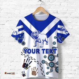 custom personalised canterbury bankstown bulldogs t shirt indigenous no.1