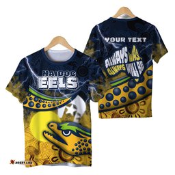 custom personalised eels rugby naidoc week t shirt aboriginal power style