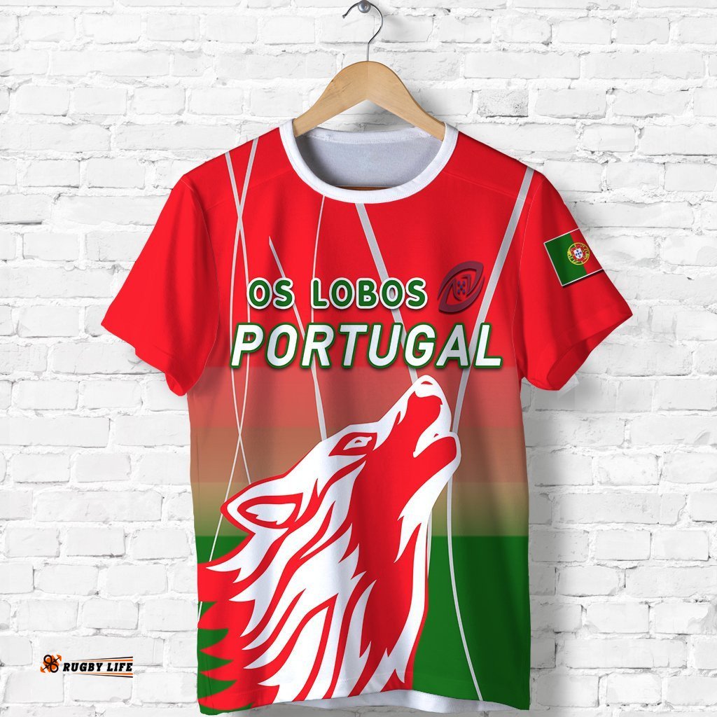 portugal rugby t shirt wolf os lobos