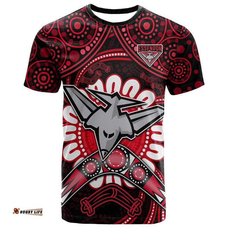 custom personalised bombers football t shirt boomerang indigenous dots