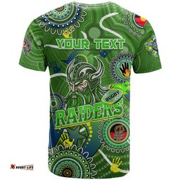 personalised naidoc week 2024 raiders t shirt australia fire burning dt02