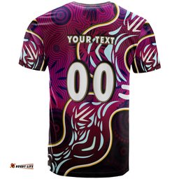 Amazing Aussie Australia Sea Eagles T-Shirt - Custom Eagles With Aboriginal Inspired Patterns Personalised Player And Number T-Shirt