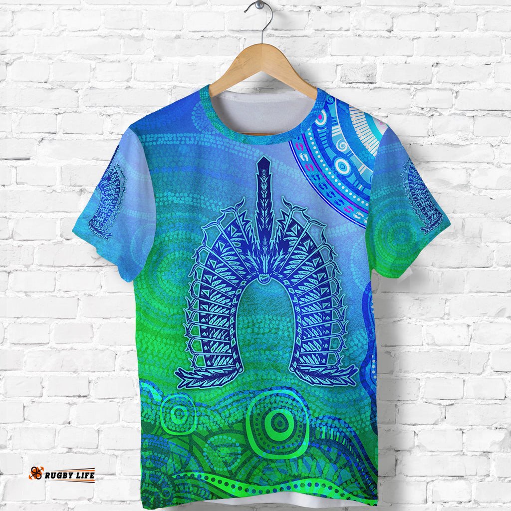 custom personalised aboriginal torres strait islands t shirt wave vibes