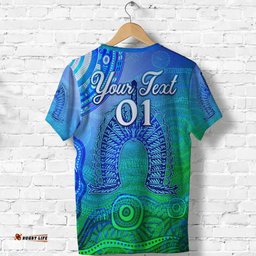 custom personalised aboriginal torres strait islands t shirt wave vibes