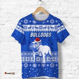canterbury bankstown bulldogs t shirt christmas simple style blue