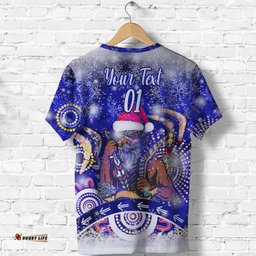 custom personalised australian boomerang indigenous vibes christmas t shirt original style blue