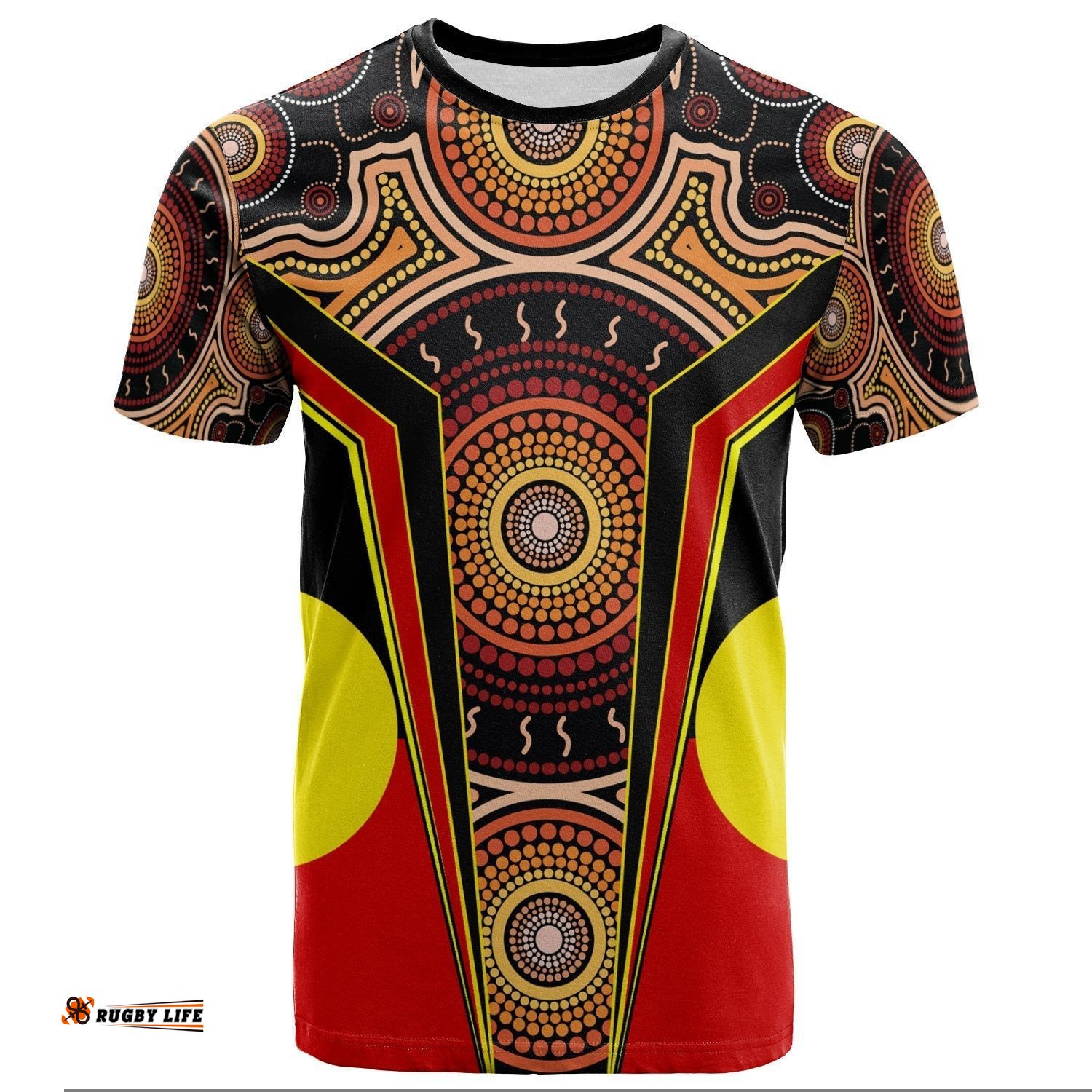 t shirt aboriginal with dot painting art