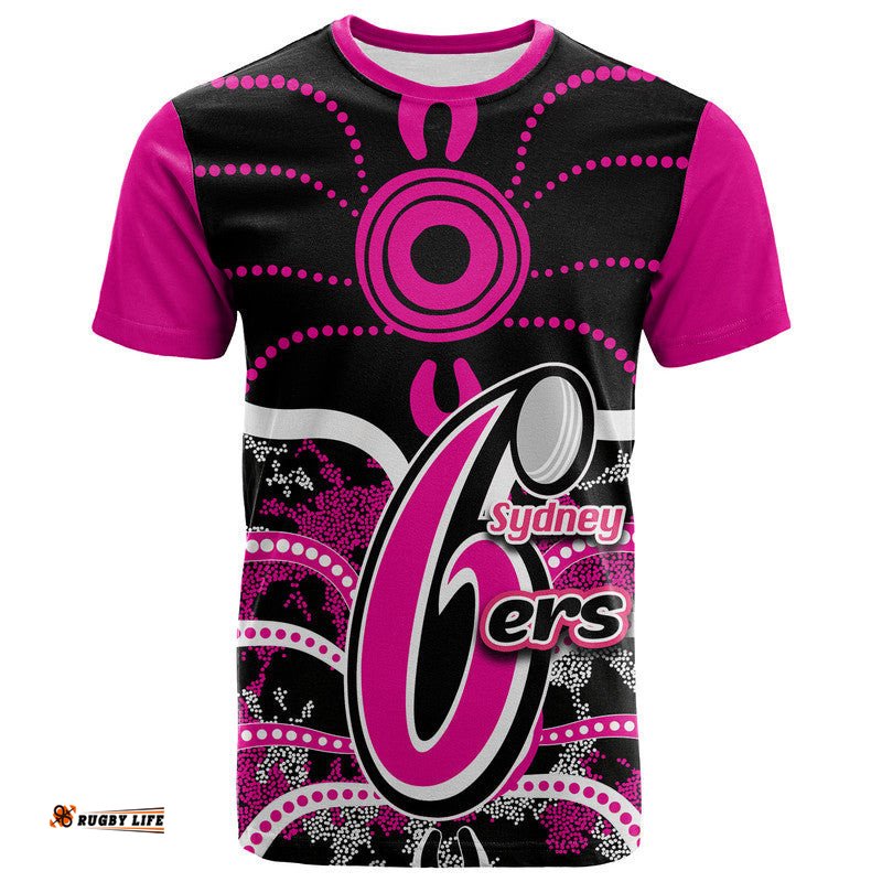 custom personalised and number sydney sixers t shirt cricket dot aboriginal