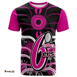 custom personalised and number sydney sixers t shirt cricket dot aboriginal