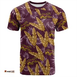Amazing Aussie Brisbane Broncos Custom T-Shirt - Tropical Patterns Brisbane Broncos T-Shirt