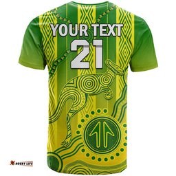 custom personalised australia soccer t shirt go aussie socceroos with kangaroo