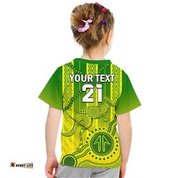custom personalised australia soccer t shirt go aussie socceroos with kangaroo