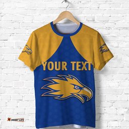 custom personalised eagles t shirt west coast royal blue