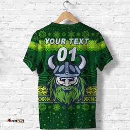 custom personalised canberra raiders t shirt christmas simple style dark green
